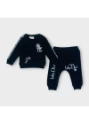 Baby Marka Baskılı Doory Desen İkili Takım Unisex 6-24 Ay