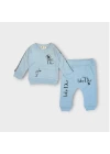 Baby Marka Baskılı Doory Desen İkili Takım Unisex 6-24 Ay