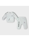 Baby Marka Baskılı Moller Desen İkili Takım Unisex 6-24 Ay