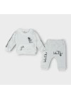 Baby Marka Baskılı Doory Desen İkili Takım Unisex 6-24 Ay