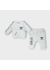 Baby Marka Baskılı Armay Desen İkili Takım Unisex 6-24 Ay