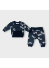 Baby Marka Baskılı Kyrl Desen İkili Takım Unisex 6-24 Ay