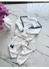 Baby Marka Nke Desen Bisiklet Yaka İkili Takım Unisex 1-5 Yaş