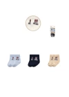 Baby Marka Moşino Desen Çorap Set Unisex 0-6 AY 3 Lü Set