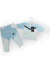Baby Marka Baskılı Nke Desen Biyeli Uzun Kol İkili Takım Unisex 6-24 Ay