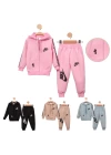 Baby Marka Baskılı Nke Desen Kapşonlu Fermuarlı İkili Takım Unisex 1-5 Yaş