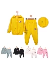 Baby Marka Baskılı Tomm Desen Kapşonlu Fermuarlı İkili Takım Unisex 1-5 Yaş