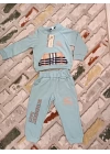 Baby Marka Borberi Desen Bisiklet Yaka İkili Takım Unisex 1-5 Yaş