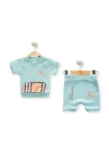 Baby Marka Borberi Desen İnterlok Şortlu İkili Takım Unisex 6-24 Ay