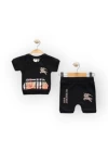 Baby Marka Borberi Desen İnterlok Şortlu İkili Takım Unisex 6-24 Ay