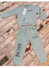 Baby Marka Bossa Desen Bisiklet Yaka İkili Takım Unisex 1-5 Yaş