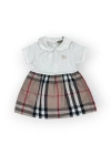 Baby Marka Burberi Desen Bebe Yaka Elbise Kız 9-36 Ay