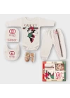 Baby Marka Cuccy Desen Beşli Set Unisex 0-6 Ay