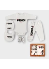 Baby Marka Fany Desen Beşli Set Unisex 0-6 Ay