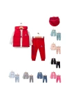 Baby Marka Jrdon Desen Baskı Yelekli Üçlü Takım Unisex 6-36 Ay