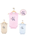 Baby Marka Kelvin Desen Çıtçıtlı Kolsuz Bady Unisex 6-24 Ay