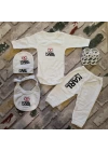 Baby Marka Kyrl Desen Beşli Set Unisex 0-6 Ay