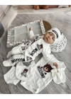 Baby Marka Moşino Desen Beşli Set Unisex 0-6 Ay