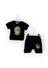 Baby Marka Versay Desen İnterlok Şortlu İkili Takım Unisex 6-24 Ay