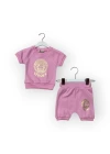 Baby Marka Versay Desen İnterlok Şortlu İkili Takım Unisex 6-24 Ay
