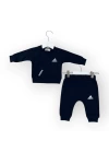 Baby Marka waffle Kumaş Addas Desen Baskılı İkili Takım Unisex 6-24 Ay