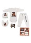 Baby Marka Wilton Desen Beşli Set Unisex 0-6 Ay