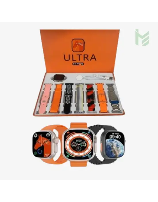7 in 1 - 7 Kordonlu Koruma Kılıflı Smart Watch  Akıllı Saat