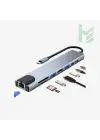 8 in 1 Port Type C Girişli Dönüştürücü