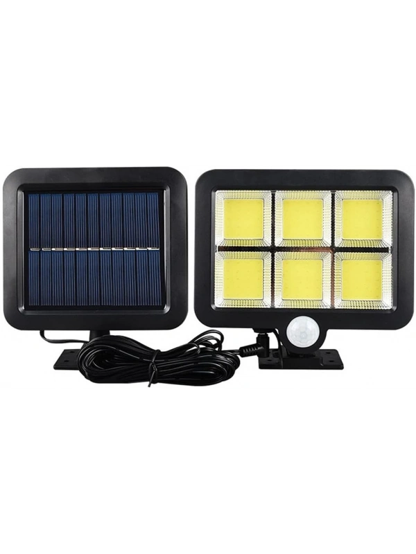 120 Cob Led Solar Panelli 3 Modlu Duvar Lambası