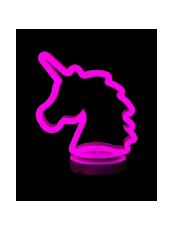 Neon Işıklı Unicorn Masa Gece Lambası