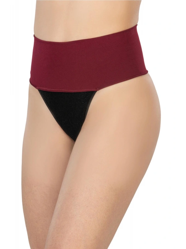 Seraviax Bordo MI 2048 Seamless Çift Renk String Korse