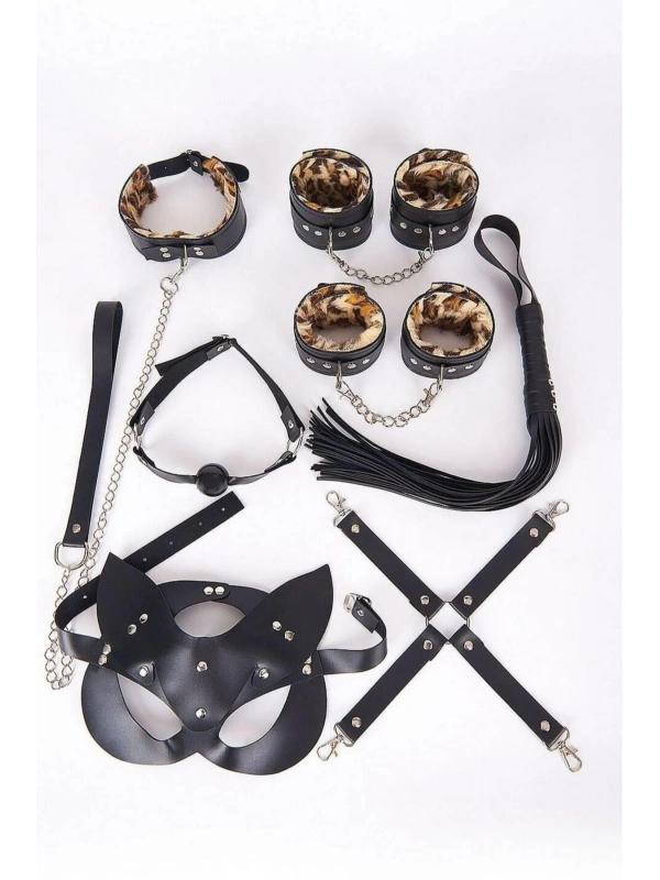 Seraviax Deri Harness Leopar Set
