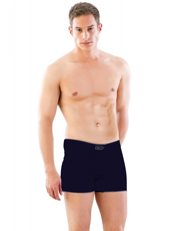 Seraviax Lacivert MI Emay 2108 Seamless uzun Erkek Boxer