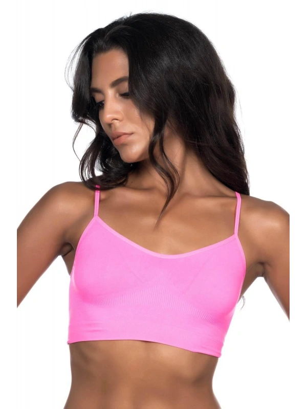 Seraviax Neon Fuşya MI Emay 4003 Soft İp Askı Büstiyer