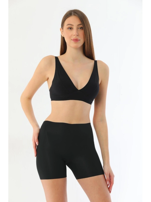 Seraviax Siyah MI 2703 Lazer Kesim İz Yapmaz Hayalet Boxer