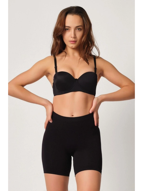 Seraviax Siyah MI Emay 3003 Soft Paçalı Boxer