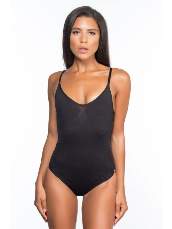 Siyah Desenli Body Korse