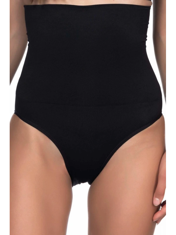 Siyah Yüksek Bel Double Slip Korse
