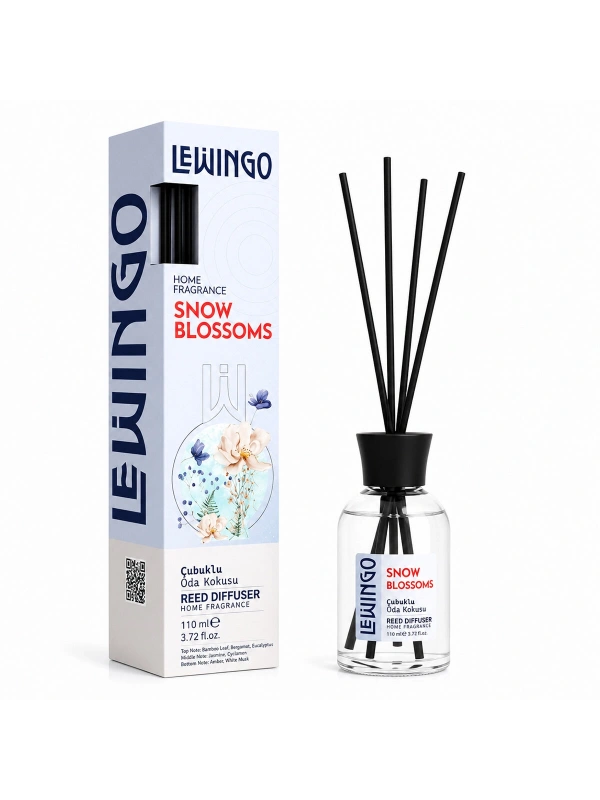 Snow Blossoms Bambu Çubuklu Oda Kokusu - 110 ml - Cam Şişe