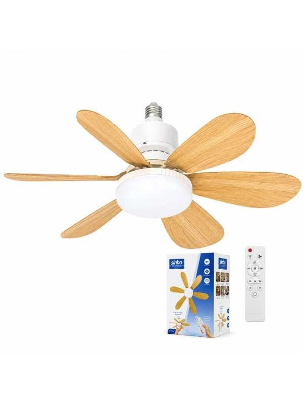 Tavan Vantilatörü ve LED Avize - Uzaktan Kumandalı - 6 Kanatlı - 52 cm