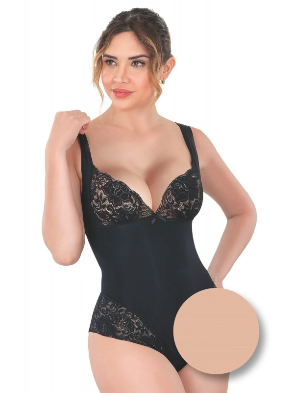 Ten Dantelli Agraflı Body Korse