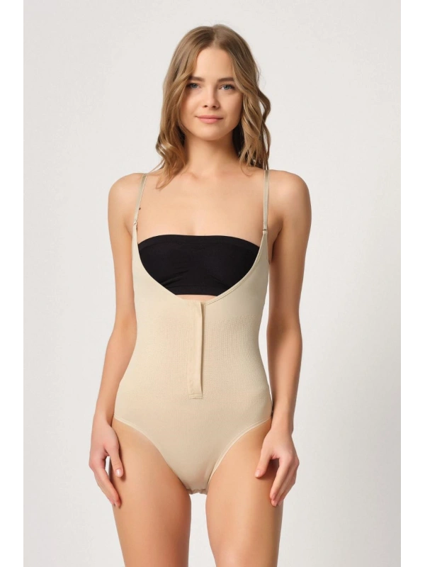 Ten Göğsü Açık Agraflı Body Korse