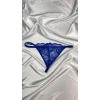 Kadın Mavi Transparan Dantel Tanga Külot
