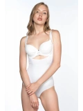 Beyaz Göğsü Açık Body Korse