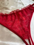 Kadın Kırmızı Dantel Detaylı Zarif Bralet (1Adet)