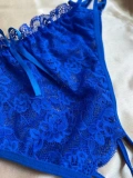 Kadın Mavi Dantel Detaylı Zarif Bralet (1Adet)