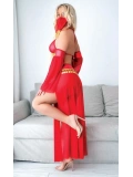 Kırmızı Peçeli Seksi Dansöz Kostümü