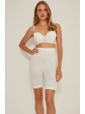Seraviax Beyaz MI Emay 3005 Soft Uzun Paçalı Boxer Korse
