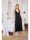 Seraviax Dantelli ve Dekolteli Yırtmaçlı Gecelik