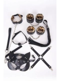 Seraviax Deri Harness Leopar Set